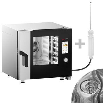 Piec konwekcyjno-parowy - Touch - 5x GN 1/1 - włącznie z systemem mycia i czujnikiem temperatury - Prime Gastro