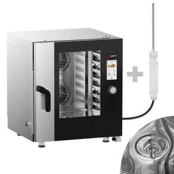 Piec konwekcyjno-parowy - Touch - 7x GN 1/1 - włącznie z systemem mycia i czujnikiem temperatury - Prime Gastro