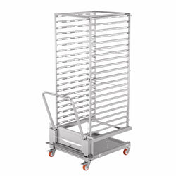 Piec konwekcyjno - parowy - manualny - 40x GN 1/1 lub 20x GN 2/1 - wraz z wózkiem na tace