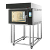 Electric Bakery Convection Oven - with Humidity Control - Touchscreen Controls - 5x 600x400mm (EN 60x40) - Black - with Prover Cabinet & with Stand
