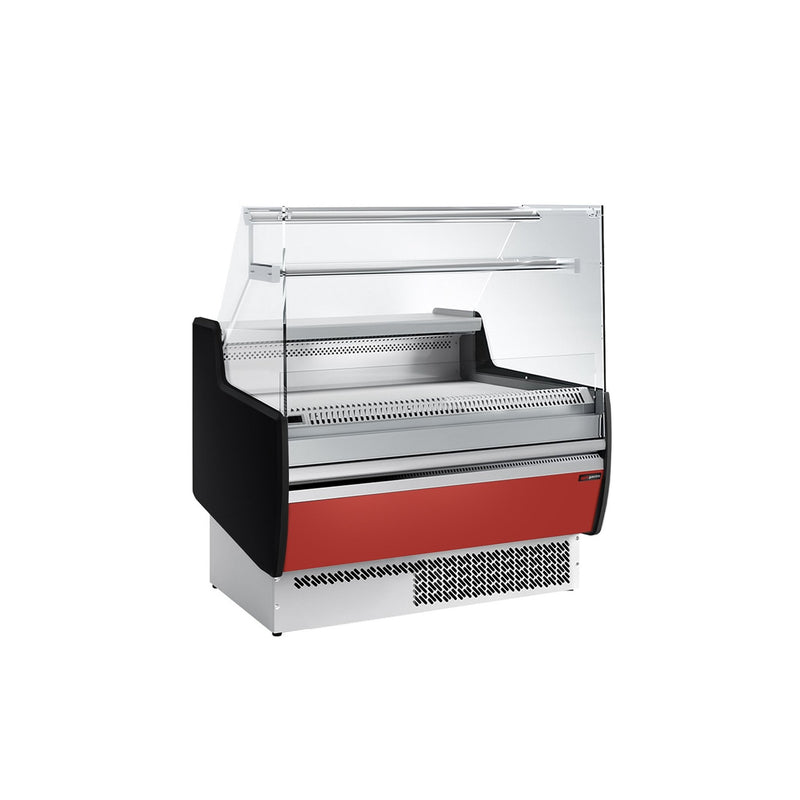 Witryna chłodnicza - 998x953mm - 110L - front Panel przedni Czerwony (RAL5015) - z 1 drzwiami - 1 półki