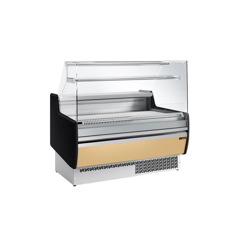 Witryna chłodnicza - 1310x953mm - 144L - front Beżowy - z 2 drzwiami - 1 półki