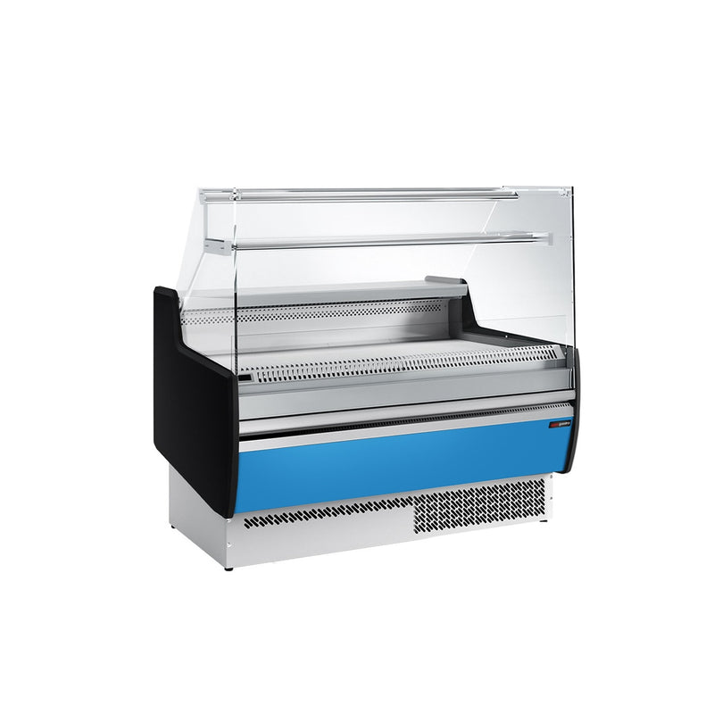 Witryna chłodnicza - 1310x953mm - 144L - front Hellblau - z 2 drzwiami - 1 półki - z wyświetlaczem temperatury