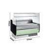 Refrigerated display counter – 1310 mm – with 1 shelf – light green front panel