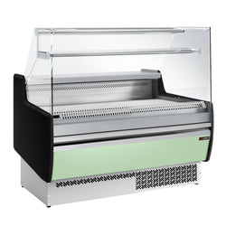 Witryna chłodnicza - 1310x953x1315mm - 144L - front Panel przedni Hellgrün - z 2 drzwiami - 1 półka