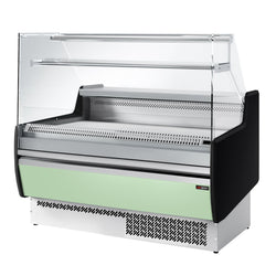 Witryna chłodnicza - 1310x953x1315mm - 144L - front Panel przedni Hellgrün - z 2 drzwiami - 1 półka