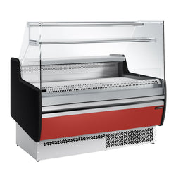 Witryna chłodnicza - 1310x953mm - 144L - front Czerwony (RAL3003) - z 2 drzwiami - 1 półki