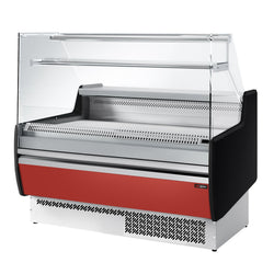 Witryna chłodnicza - 1310x953mm - 144L - front Czerwony (RAL3003) - z 2 drzwiami - 1 półki