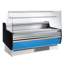 Witryna chłodnicza - 1622x953x1315mm - 178L - front Panel przedni Hellblau (RAL5015) - z 2 drzwiami - 1 półki