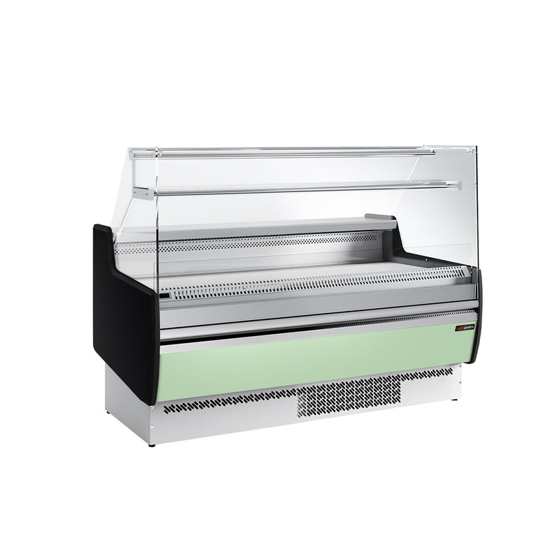 Witryna chłodnicza - 1622x953mm - 178L - front Panel przedni Hellgrün - z 2 drzwiami - 1 półki