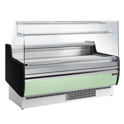 Witryna chłodnicza - 1622x953mm - 178L - front Panel przedni Hellgrün - z 2 drzwiami - 1 półki