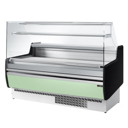 Witryna chłodnicza - 1622x953mm - 178L - front Panel przedni Hellgrün - z 2 drzwiami - 1 półki