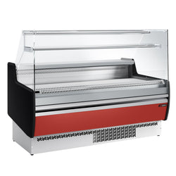 Witryna chłodnicza - 1622x953mm - 178L - z 2 drzwiami - 1 półki - front Czerwony (RAL3003)