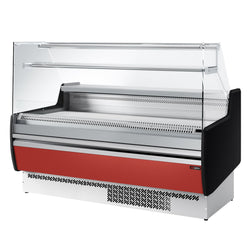 Witryna chłodnicza - 1622x953mm - 178L - z 2 drzwiami - 1 półki - front Czerwony (RAL3003)