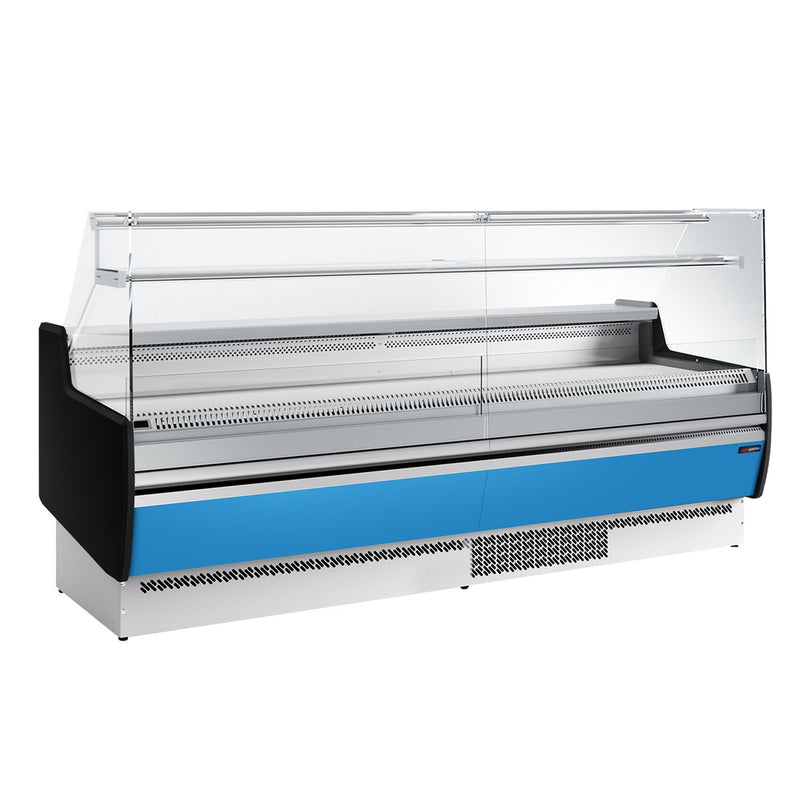 Witryna chłodnicza - 2560x953mm - 282L - front Hellblau - z 4 drzwiami - 1 półki