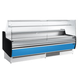 Witryna chłodnicza - 2560x953mm - 282L - front Hellblau - z 4 drzwiami - 1 półki