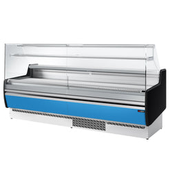 Witryna chłodnicza - 2560x953mm - 282L - front Hellblau - z 4 drzwiami - 1 półki