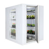 Commercial Walk-In Cold Room - 2100x1200mm - 3,70m³ (3700L) - with 3 glass sides