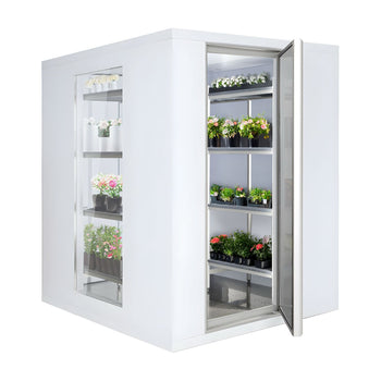 Komora chłodnicza - 2100x1500mm - 4,8m³ - z 3 szklanymi bokami - Prime Gastro