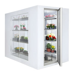 Komora chłodnicza - 1200x2100mm - 3,7m³ - z 3 szklanymi bokami