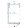 Commercial Walk-In Cold Room - 1200x2100mm - 3,70m³ (3700L) - with 3 glass sides