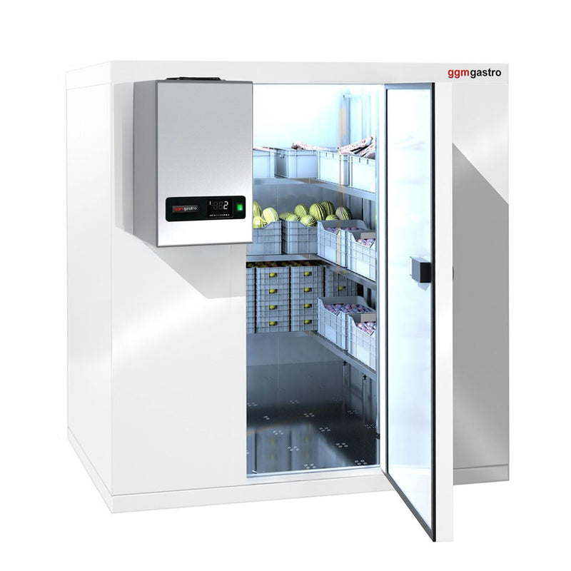 Komora chłodnicza – 1500 x 1200 mm – 2,6 m³ – z agregatem chłodniczym
