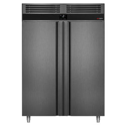 Szafa chłodnicza PREMIUM – stal nierdzewna – GN 2/1 – 1400 L – z 2 drzwiami – antracytowa
