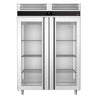 Szafa chłodnicza PREMIUM – stal nierdzewna – GN 2/1 – 1400 L – z 2 drzwiami szklanymi – z izolacją 60 mm, zdjęcie 6 z 13