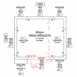 Komora chłodnicza - 1800x1500mm - 4,06m³