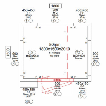 Komora chłodnicza - 1800x1500mm - 4,06m³ - włącznie z agregatem chłodniczym - Prime Gastro