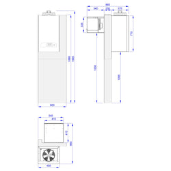 Commercial Walk-In Cold Room - 2100x2100mm - 6,90m³ (6900L) - incl. Integral Refrigeration Unit