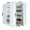 Commercial Walk-In Cold Room - 2100x1200mm - 3,70m³ (3700L) - with 3 glass sides
