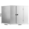 Komora mroźnicza ze stali nierdzewnej - 2100x2100mm - 6,12m³ - z kurtyną paskową (PCV)