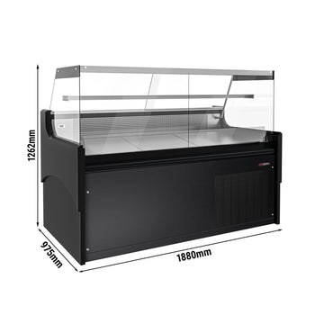 Witryna chłodnicza - 1880x975x1262mm - 175L - Czarny