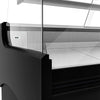 Lada chłodnicza i mięsna – 1280 x 975 mm – z 1 półką – z blatem marmurowym – czarna