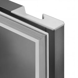 Szafa mroźnicza ze stali nierdzewnej PREMIUM - GN 2/1 - 700L - 700x810mm - 1 drzwi; przeszklona - chłodzenie wentylowane; samozamykające drzwi - Anthrazit