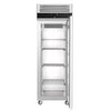 Commercial Upright Fridge Stainless steel ECO - 400L - with 1 door - On castors - Lockable