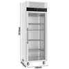 Commercial Upright Fridge Stainless steel ECO - GN 2/1 - 700L - with 1 glass door - On castors