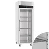 Commercial Upright Fridge Stainless steel ECO - GN 2/1 - 700L - with 1 glass door - On castors