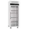 Commercial Upright Fridge Stainless steel ECO - GN 2/1 - 700L - with 1 glass door - On castors