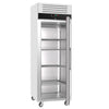Commercial Upright Fridge Stainless steel ECO - GN 2/1 - 700L - with 1 glass door - On castors