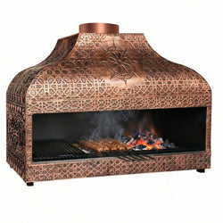 Grill węglowy miedziany - 1500 mm - zamknięty