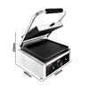 Grill kontaktowy do hamburgerów – powierzchnia grillowa: 270 x 255 mm – 2 kW – z ryflowaną płytą górną i dolną