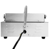 Grill kontaktowy do hamburgerów – powierzchnia grillowa: 270 x 255 mm – 2 kW – z ryflowaną płytą górną i dolną