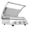 ROBAND | Grill kontaktowy do hamburgerów – powierzchnia grillowa: 500 x 275 mm – 3,1 kW – z ryflowaną płytą górną i gładką dolną