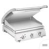 ROBAND | Grill kontaktowy do hamburgerów – powierzchnia grillowa: 500 x 275 mm – 3,1 kW – z gładką płytą górną i dolną