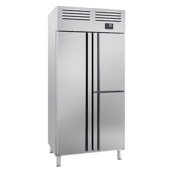 Szafa chłodnicza ze stali nierdzewnej PREMIUM PLUS - GN 1/1 - 745L - 974x695mm - 3 drzwi - chłodzenie wentylowane; LED