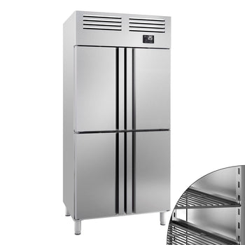 Szafa chłodnicza ze stali nierdzewnej PREMIUM PLUS - GN 1/1 - 745L - 974x695mm - 4 drzwi - chłodzenie wentylowane; LED