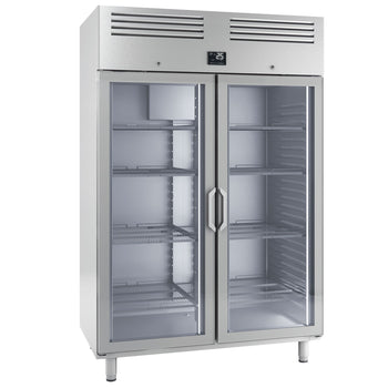 Chłodziarka ze stali nierdzewnej PREMIUM PLUS - GN 2/1 - 1240 litrów - z 2 szklanymi drzwiami - Prime Gastro