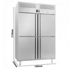 Szafa chłodnicza Premium PLUS – stal nierdzewna – GN 2/1 – 1240 L – z 4 półdrzwiami
